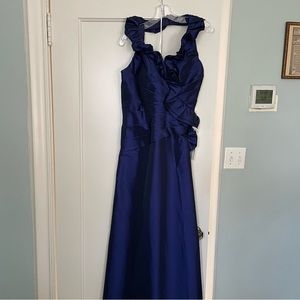 Sapphire Blue Halter Gown